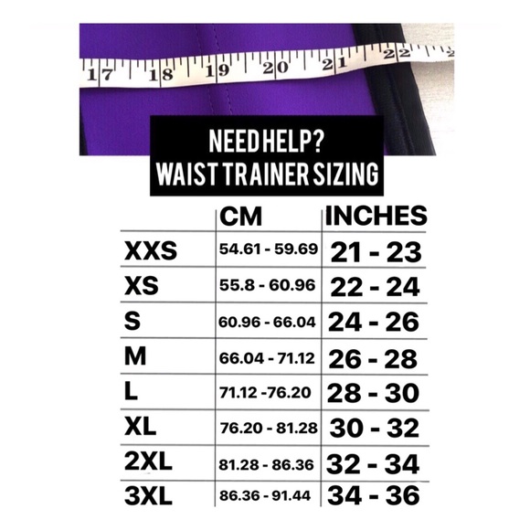 PURPLE WAIST TRAINER CORSET CINCHER - XL - Picture 6 of 8